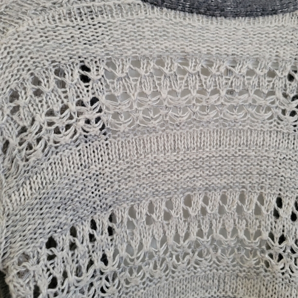 Knit Grey White oversized cardigan - Picture 9 of 9